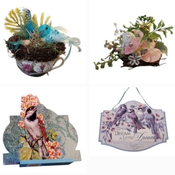 None Other - Spring Decor Bundle Bird And Nest Items Foe Your Home